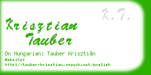 krisztian tauber business card